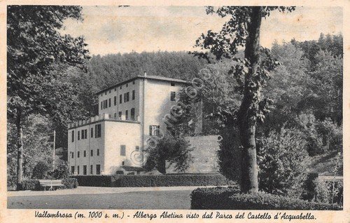 Cartolina Vallombrosa Albergo Abetina da Parco Castello Acquabella | Immagine principale