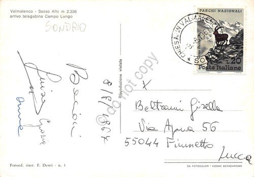 Cartolina Valmalenco Sasso Alto arrivo telecabina Campo Lungo 1967 | Immagine Gallery 2