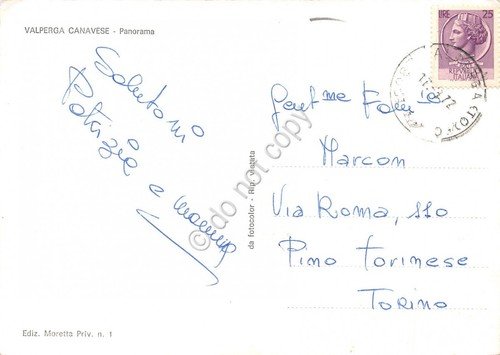 Cartolina Valperga Canavese panorama 1972 | Immagine Gallery 2