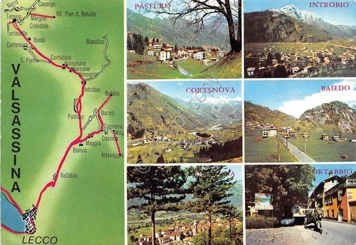 Cartolina Valsassina Cortenova Vedutine - 1971 (Como)