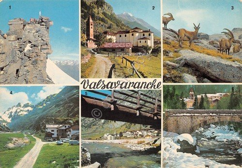 Cartolina Valsavaranche vedute varie stambecchi (Aosta) | Immagine principale
