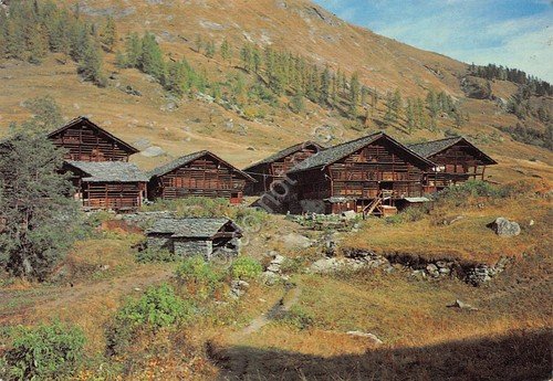 Cartolina Valsesia Alagna Scarpia di Otro 1986