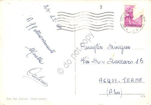 Cartolina Valtournanche 4 vedute fiori 1964 (Aosta) | Immagine Gallery 2