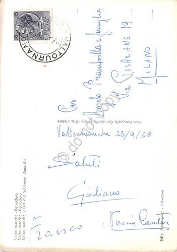 Cartolina Valtournanche Belvedere 1958 | Immagine Gallery 2