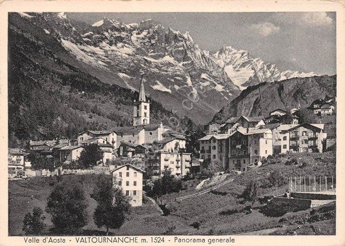 Cartolina Valtournanche panorama 1954 | Immagine principale