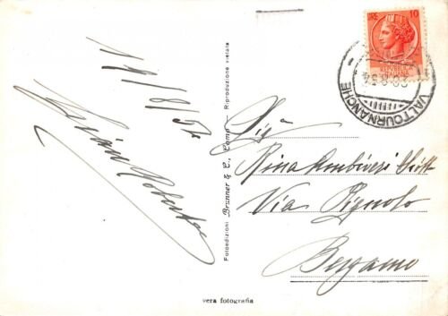 Cartolina Valtournanche panorama 1954