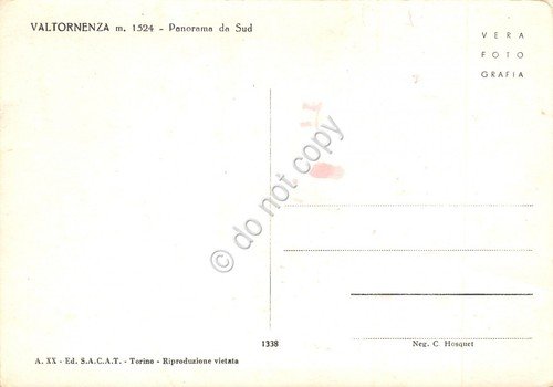 Cartolina Valtournanche Panorama da Sud Edizioni SACAT grinza