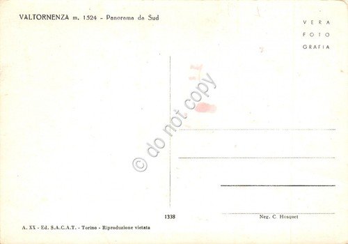 Cartolina Valtournanche Panorama da Sud Edizioni SACAT grinza
