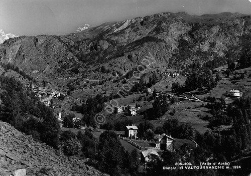Cartolina Valtournanche panorama dei dintorni anni '50 (Aosta) | Immagine principale
