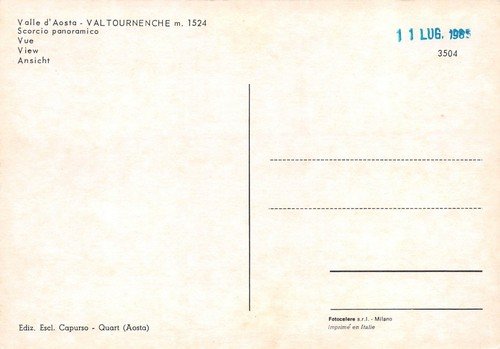 Cartolina Valtournanche panorama vie del paese | Immagine Gallery 2