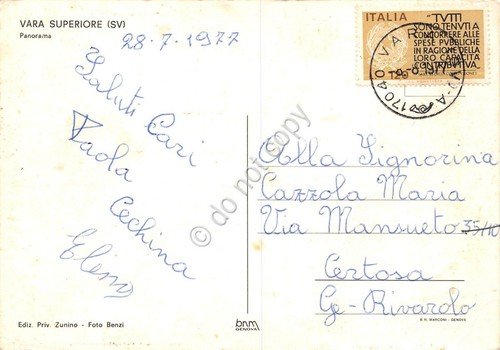 Cartolina Vara Superiore panorama 1977 | Immagine Gallery 2