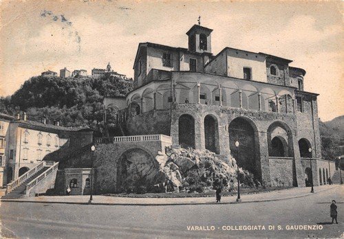Cartolina Varallo Collegiata di San Gaudenzio 1943 | Immagine principale