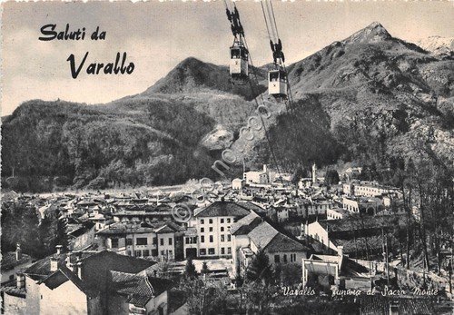 Cartolina Varallo Panorama Funivia Sacro Monte 1961