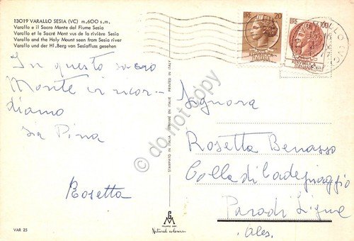 Cartolina Varallo Sesia dal fiume Sesia (Vercelli) | Immagine Gallery 2