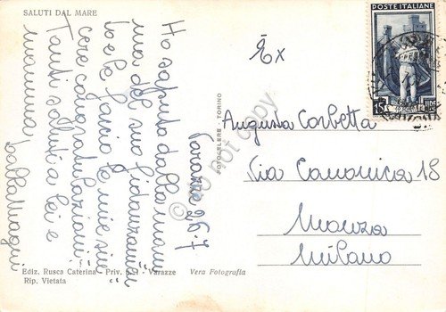 Cartolina Varazze Corso Matteotti Notturno (Savona)