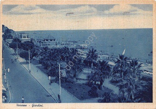 Cartolina Varazze Giardini anni '40 (Savona) | Immagine principale