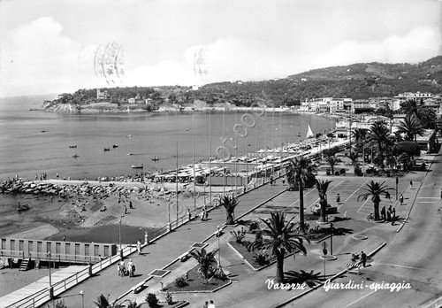 Cartolina Varazze Giardini e spiaggia 1996 (Savona) | Immagine principale