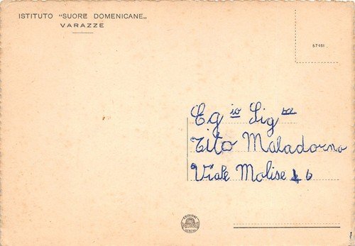Cartolina Varazze Istituto Suore Domenicane anni '40