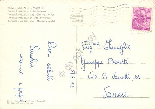 Cartolina Varazze Kursaal Nautilus panorama parziale e spiaggia 1963 | Immagine Gallery 2