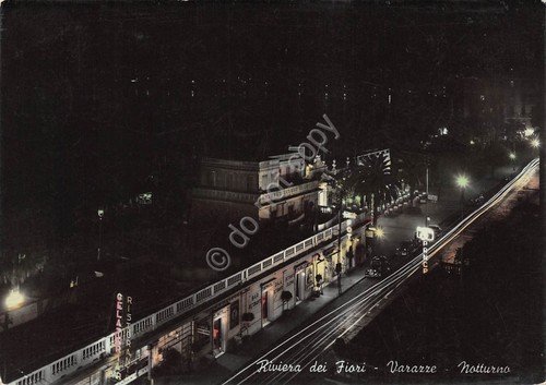 Cartolina Varazze Notturno 1955 (Savona) | Immagine principale