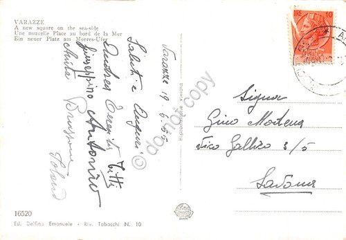 Cartolina Varazze nuovo piazzale sul mare 1955 | Immagine Gallery 2