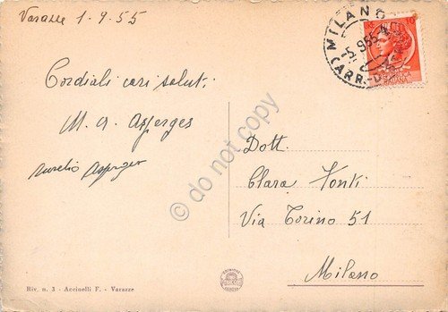 Cartolina Varazze Panorama 1955 (Savona)