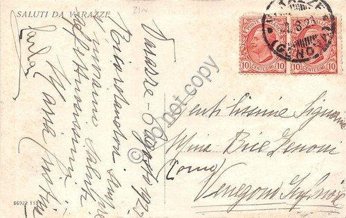 Cartolina Varazze spiaggia di Levante animata 1921 | Immagine Gallery 2