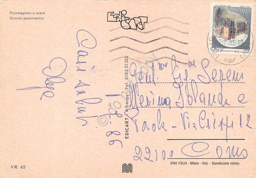 Cartolina Varazze vedute mare giardini 1986 | Immagine Gallery 2
