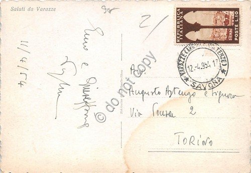 Cartolina Varazze vedutine 1954 (Savona) | Immagine Gallery 2