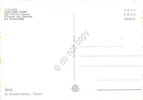 Cartolina Varazze Viale delle palme (Savona) | Immagine Gallery 2