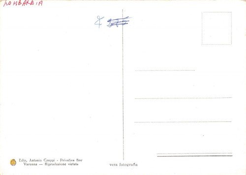 Cartolina Varenna panorama parziale Lago di Como