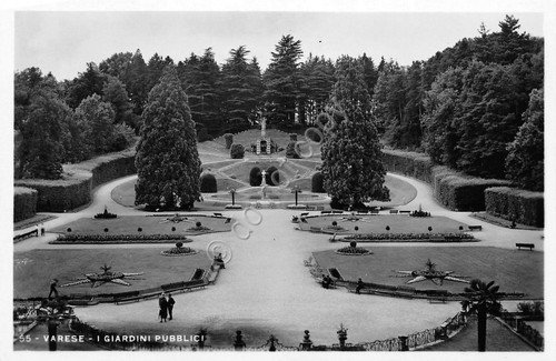 Cartolina Varese Giardini Pubblici animata Fotocelere