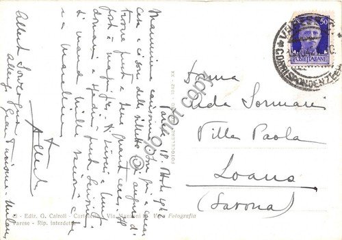 Cartolina Varese Panorama 1942