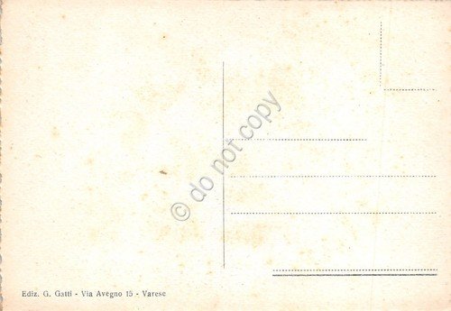 Cartolina Varese Sacro Monte dall'alto anni '50