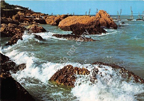 Cartolina Vasto Marina scogliera del trabocco