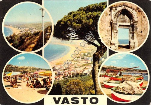 Cartolina Vasto saluti da vedutine 1970 (Altre tematiche)
