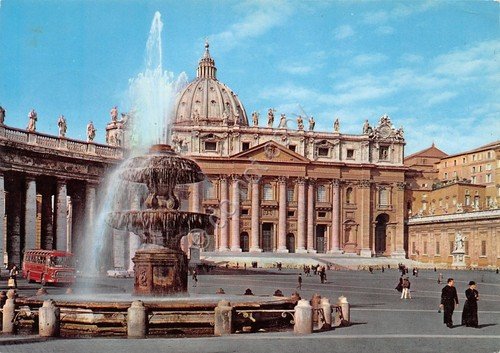 Cartolina Vaticano Basilica S. Pietro timbro latino 1967 (Roma) | Immagine principale