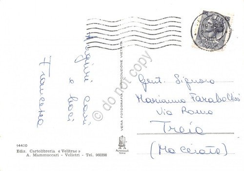 Cartolina Velletri Corso V. Emanuele 1961