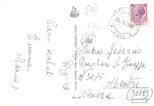 Cartolina Velo di Lusiana vedute del paese insegna SIP Alimentari … | Immagine Gallery 2