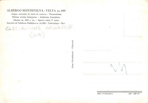 Cartolina Velva Albergo Montevelva