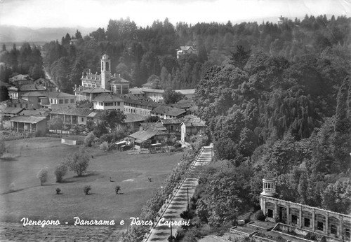 Cartolina Venegono Panorama e Parco Caproni 1951 | Immagine principale