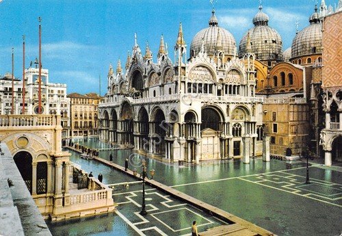 Cartolina Venezia Acqua alta timbro a targhetta Aeronautica Militare 1973 | Immagine Gallery 2