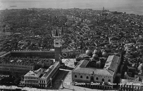 Cartolina Venezia Bacino san Marco panorama aereo 1955 | Immagine principale