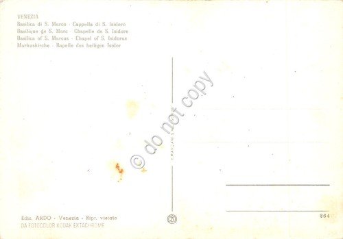 Cartolina Venezia Basilica di S. Marco Cappelle S. Isidoro interno | Immagine Gallery 2
