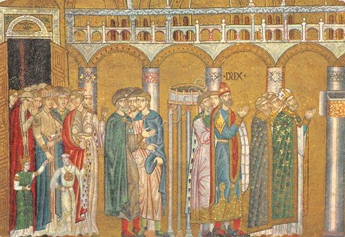 Cartolina Venezia Basilica di S. Marco Mosaico rinvenimento Corpo San … | Immagine Gallery 1