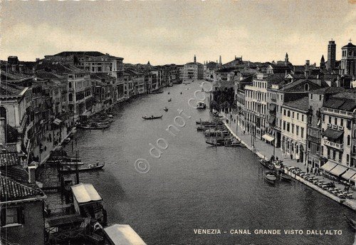 Cartolina Venezia Canal Grande timbro a targhetta Patto Atlantico 1955