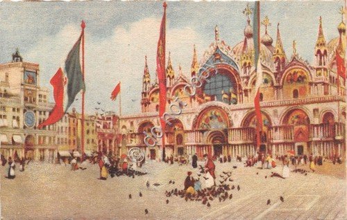 Cartolina Venezia Illustrata Chiesa di San Marco ED. Scrocchi