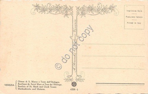 Cartolina Venezia Illustrata Chiesa di San Marco ED. Scrocchi