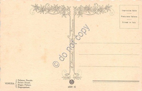Cartolina Venezia Illustrata Palazzo Ducale ed. Scrocchi
