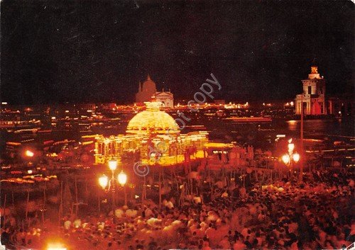 Cartolina Venezia La Galleggiante notturno 1972 | Immagine principale